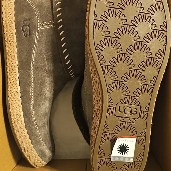 NIB Womens UGG Varney Gray Sage Green Moccasin Ankle Boot Size 7 - Picture 3 of 3